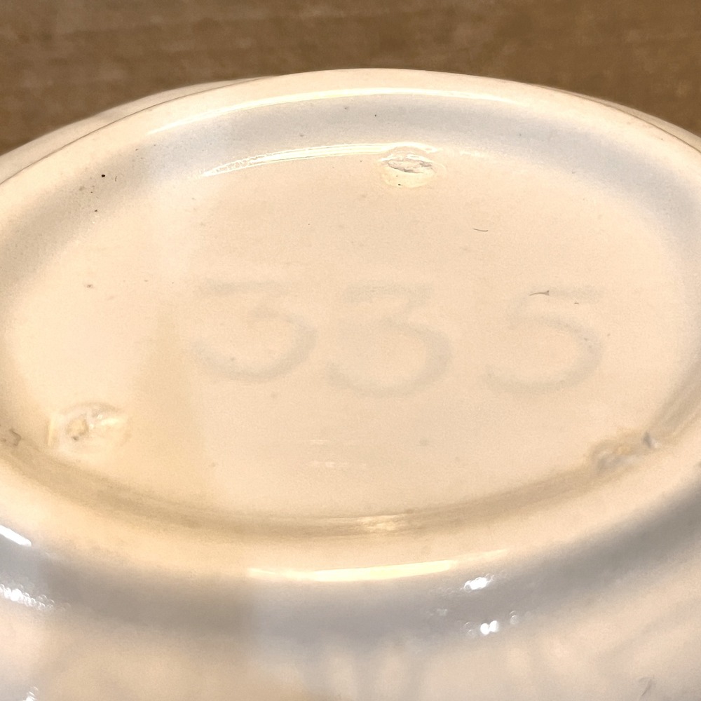 Vintage Mirimar of California Ceramic Cabbage Bowl & Leaf Set White 334 & 335 - Picture 14 of 14